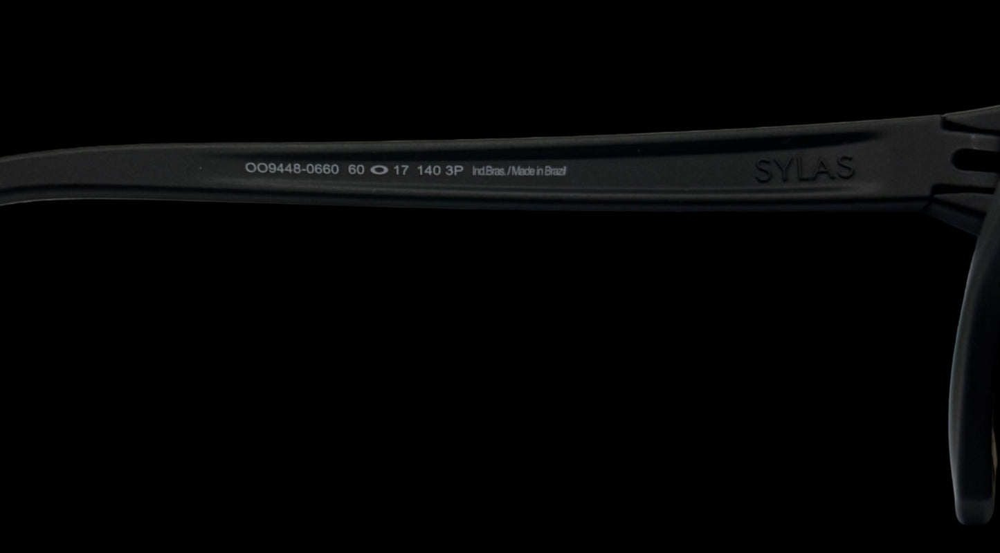Oackley Sylas Sunglasses Prizm Black Polarized Lenses,
Matte Black Frame 60-17 140 3P
