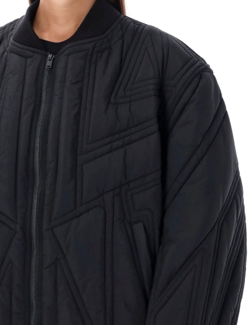 💯 % Authentic Yohji Yamamoto Y-3 Quilted Zip-Up Bomber Jacket - IL2061