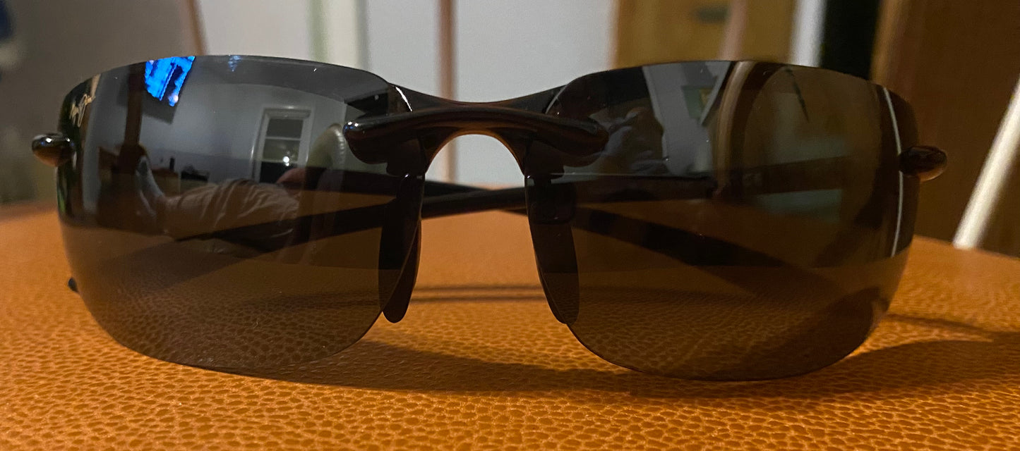 💯% Authentic Maui Jim BANYANS ME-BG MJ 412-02 70-17 130 Black/Grey