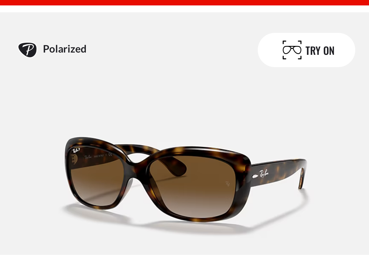 Pre-Owned 💯 Authentic JACKIE OHH RB4102 By Ray Ban Light Havana w/Crystal Brown Polarized Lenses