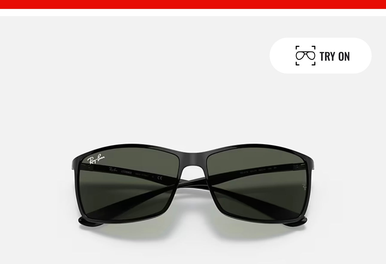 šÆ% Authentic RAY-BAN RB4179 LITEFORCE Black/Green