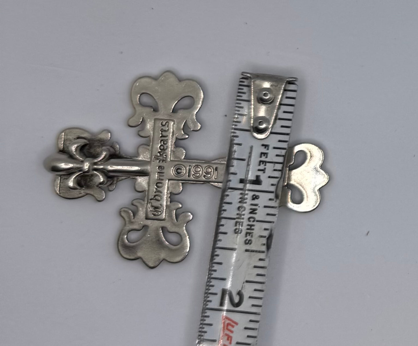 Vintage CHROME HEARTS STERLING CROSS,1991 2.5” Long approx.