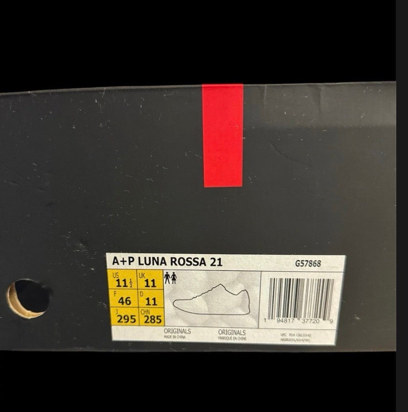 Adidas Prada A+P LUNA ROSSA 21 G57868 BLACK US 11.5
