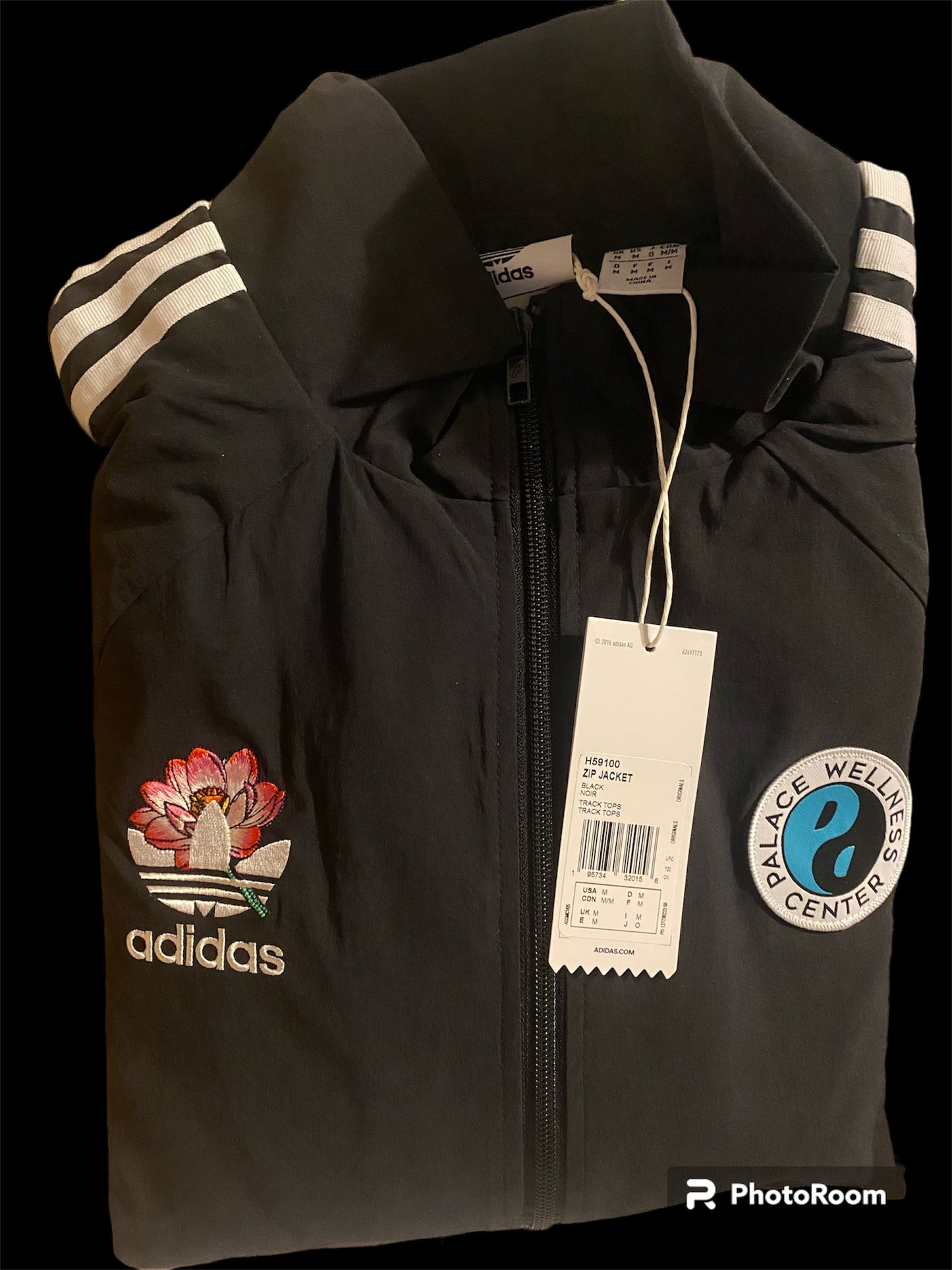 Palace x adidas Zip Track Top - Black