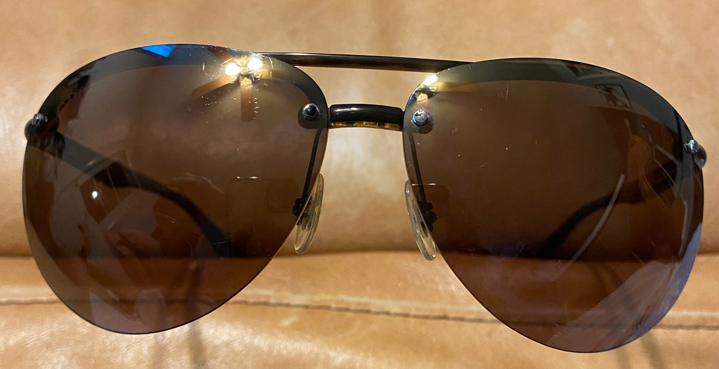 💯% Authentic RAY-BAN RB4294 Women’s Tortoise/Brown Chromance Aviator Sunglasses