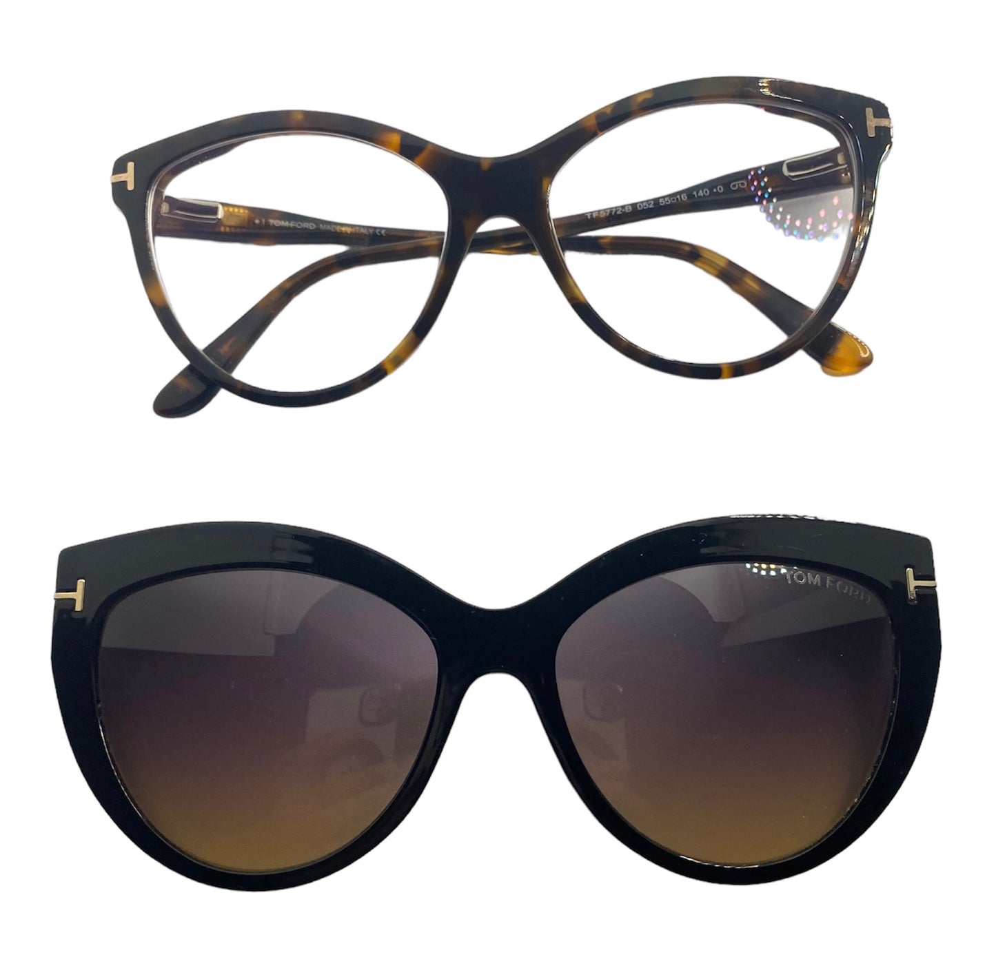 π―% Authentic TOM FORD TF5772-B 052 BLUE CONTROL WITH MAGNETIC CLIP-ON