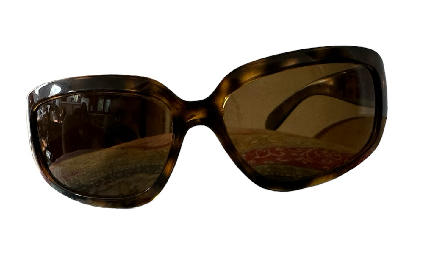 Pre-Owned 💯 Authentic JACKIE OHH RB4102 By Ray Ban Light Havana w/Crystal Brown Polarized Lenses