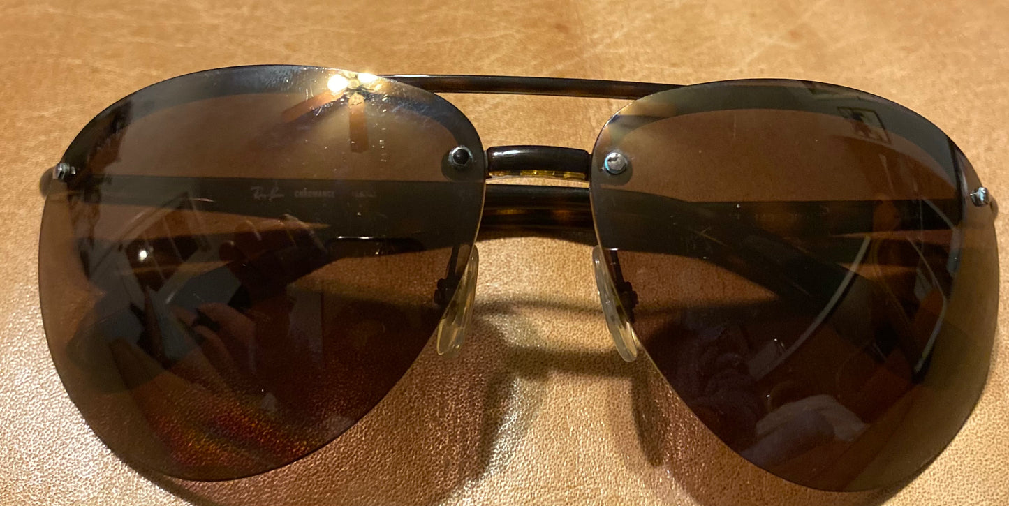💯% Authentic RAY-BAN RB4294 Women’s Tortoise/Brown
Chromance Aviator Sunglasses