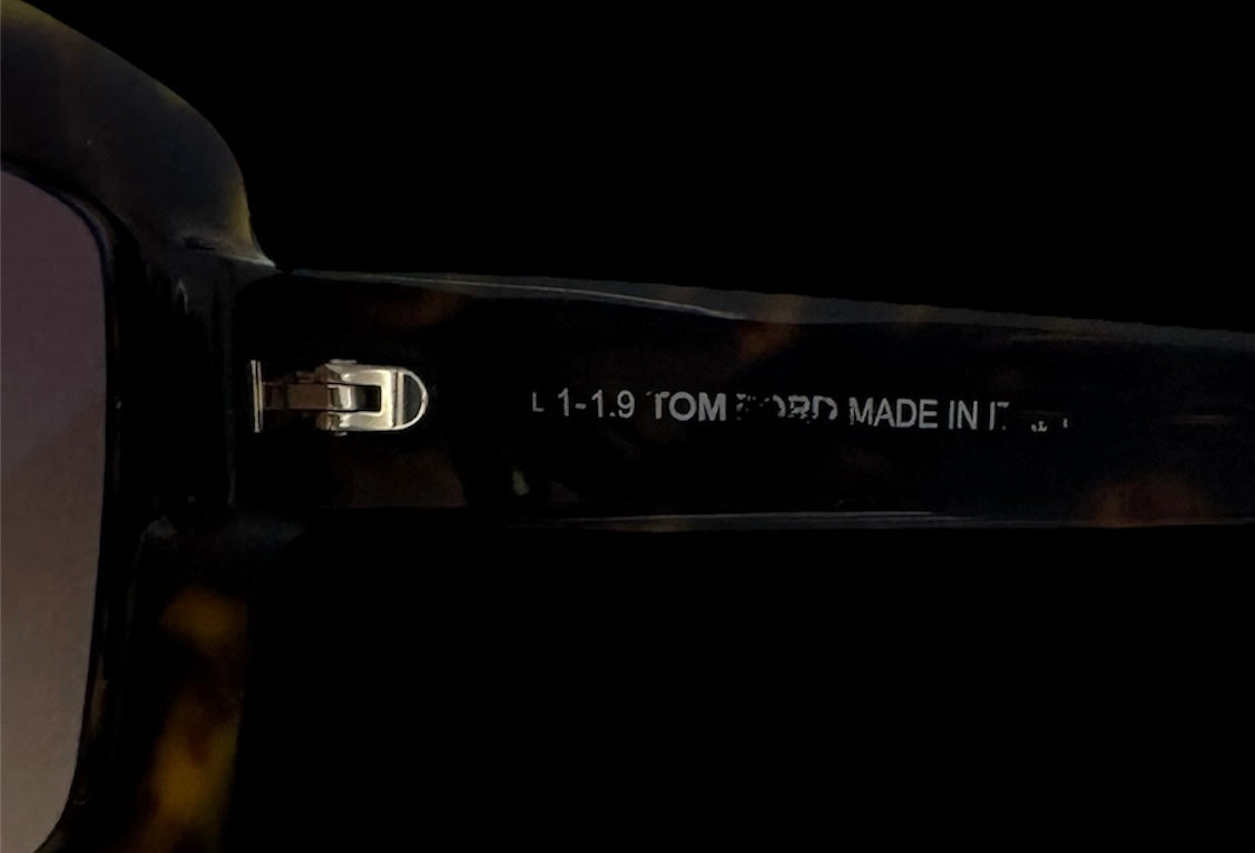 Pre-Owned TOM FORD HUTTON-02 TF664 52F DARK HAVANA 55-19 140 +2