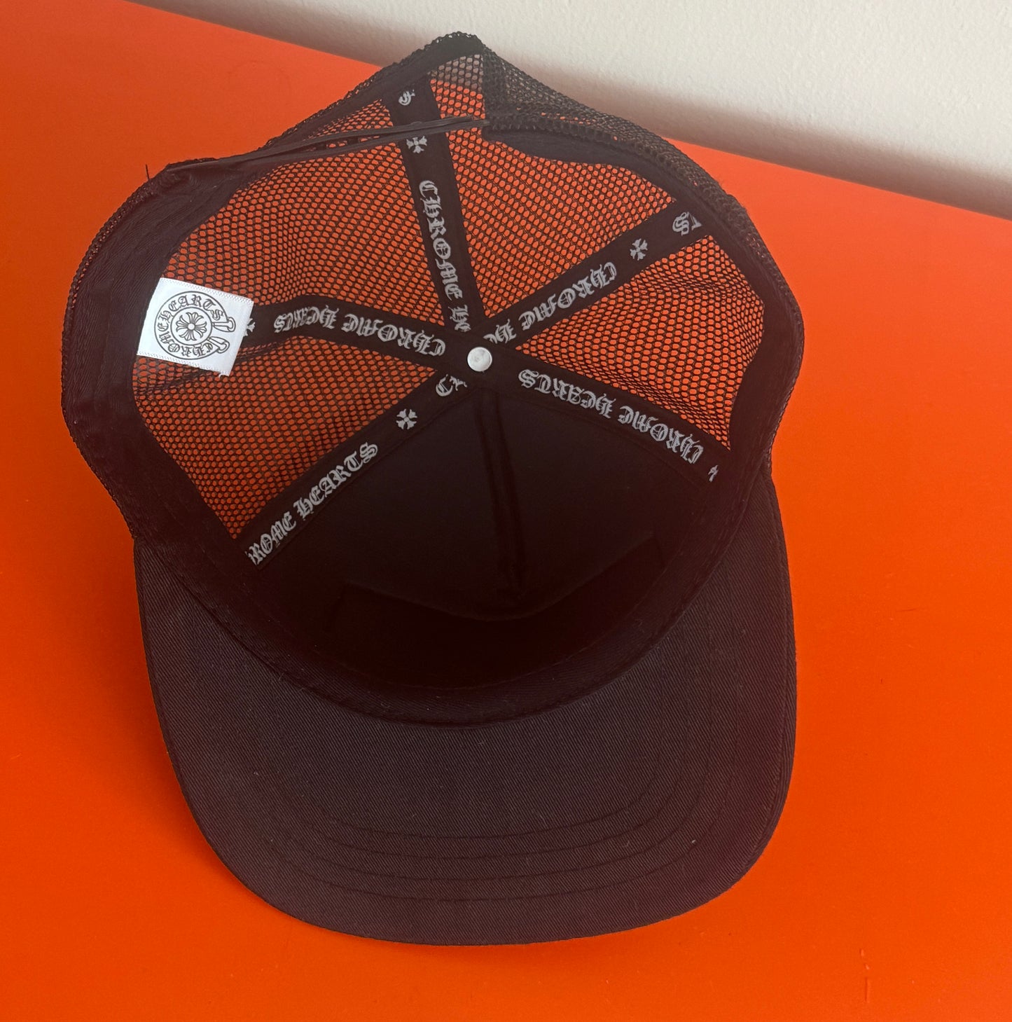 Authentic Chrome Hearts CH New York City Trucker Hat Black/Black