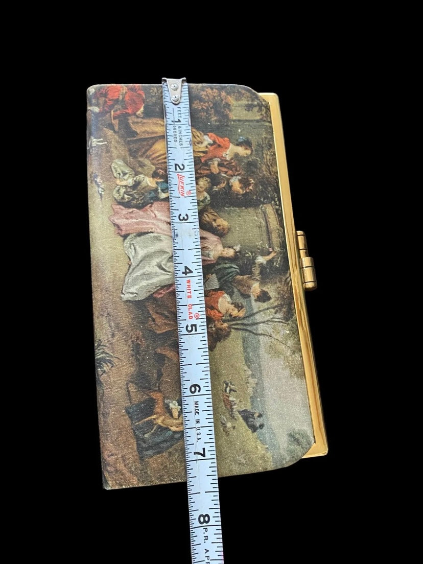 Vintage Italian Renaissance Printed Clutch Made By Tano