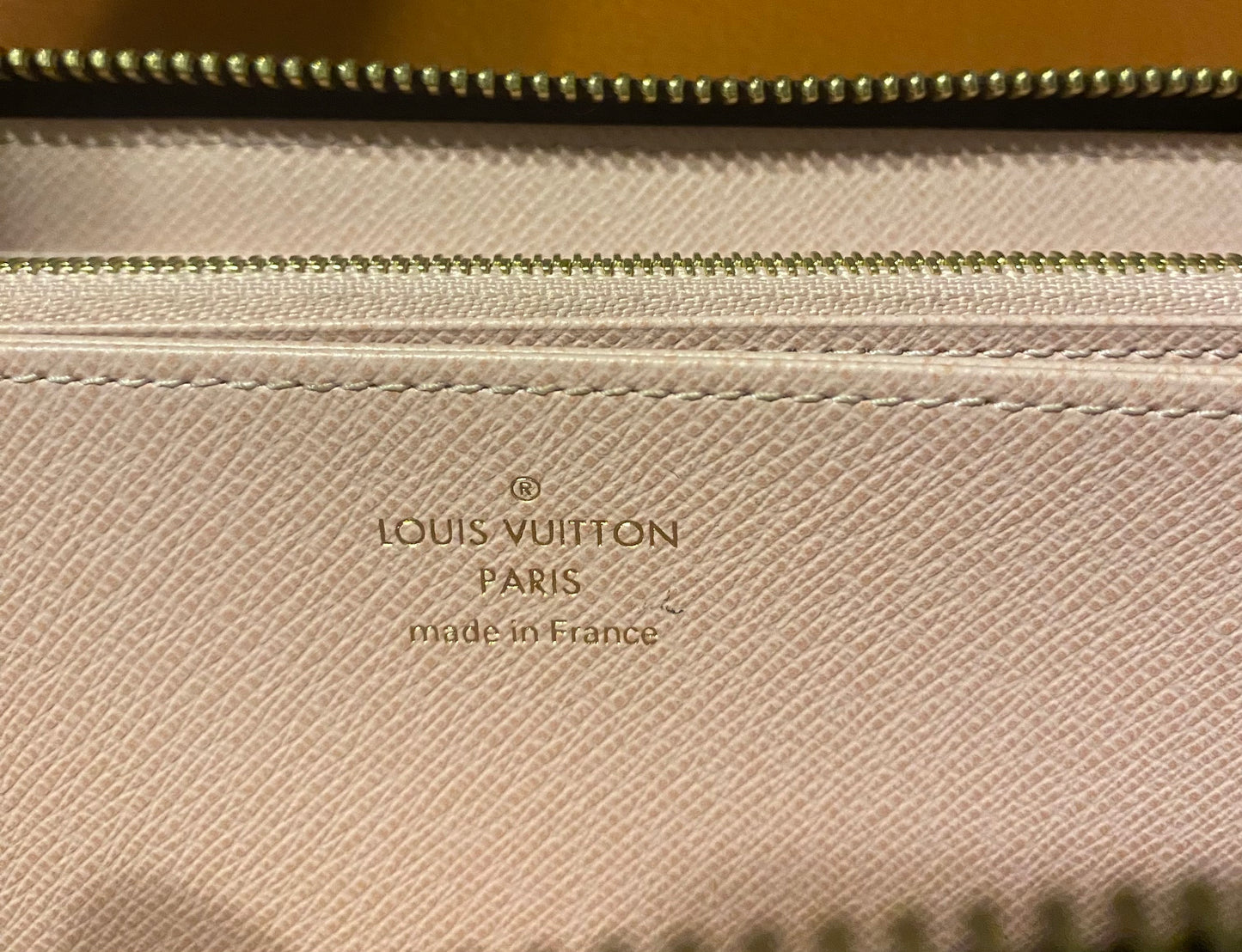 💯% Authentic Louis Vuitton Zippy Wallet Brown Rose Ballerine Monogram