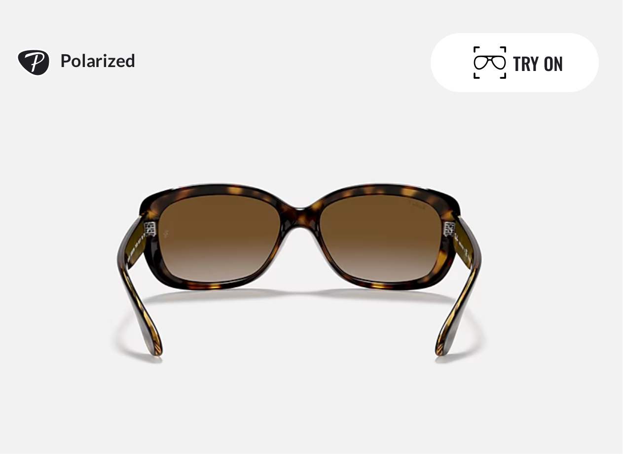 Pre-Owned 💯 Authentic JACKIE OHH RB4102 By Ray Ban Light Havana w/Crystal Brown Polarized Lenses