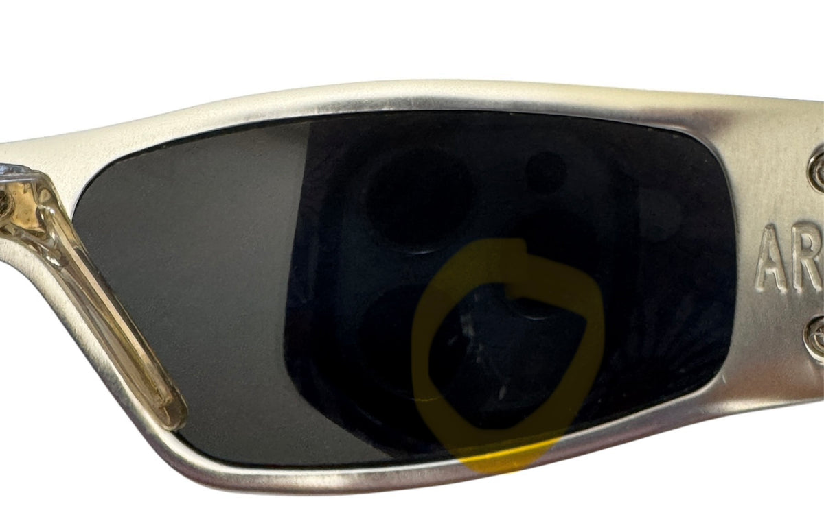 360 Eyewear Raven Icicles Diamond Plate Biker Sunglasses Silver Aluminum USA