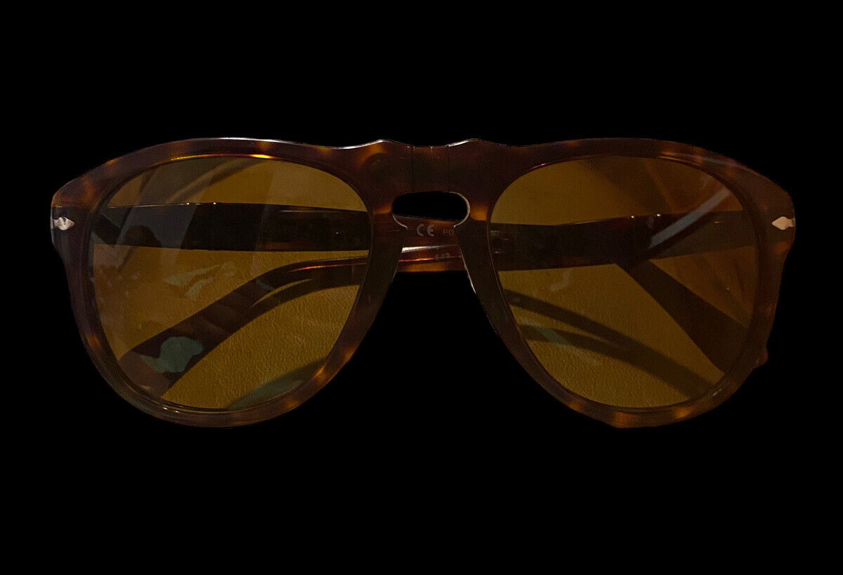 π― % Authentic Persol 649 Havana Brown Polarized Mirror Handmade in Italy