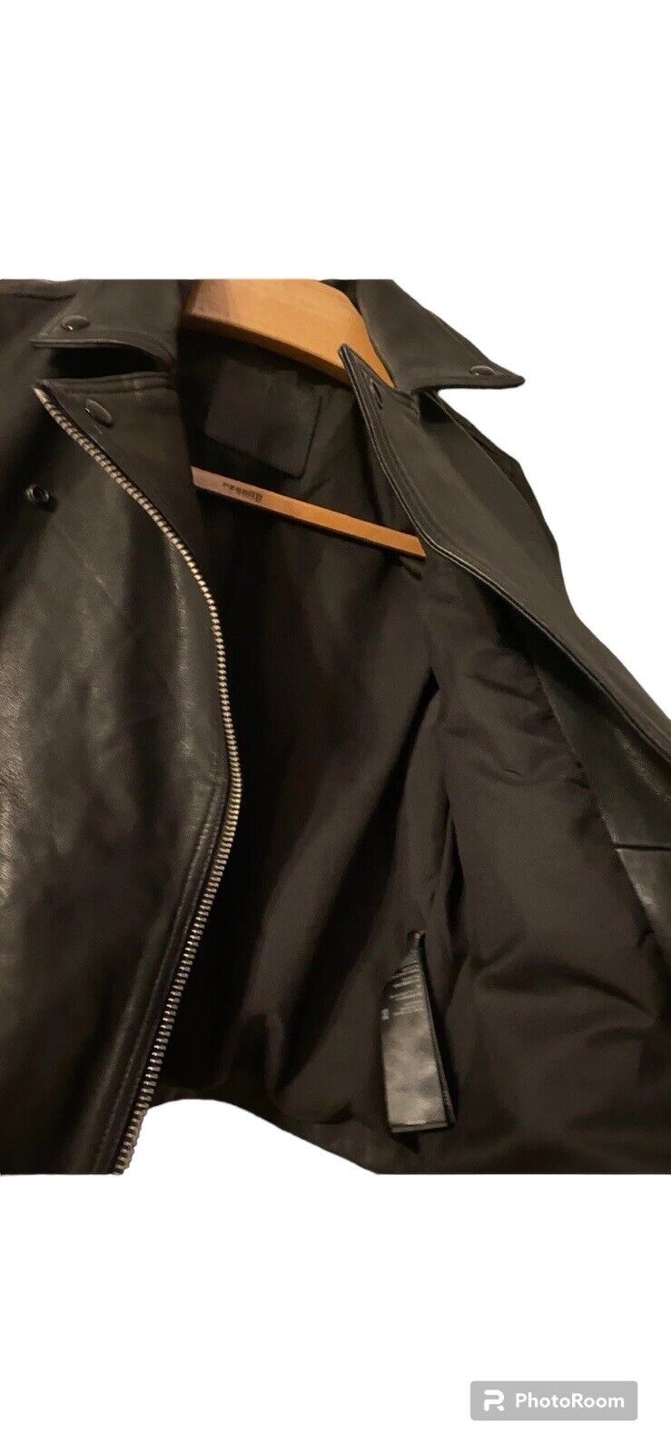 Dalby Leather Black Biker Jacket ALLSAINTS