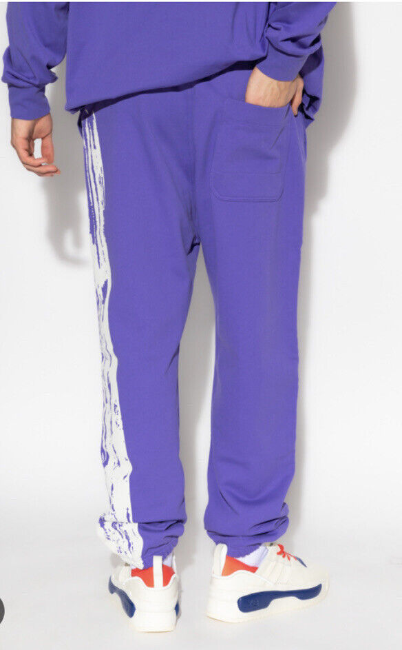 💯 % Authentic Y-3 GRAPHIC LOGO FRENCH TERRY PANTS IA3100 US XS PURPLE