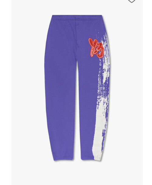 💯 % Authentic Y-3 GRAPHIC LOGO FRENCH TERRY PANTS IA3100 US XS PURPLE