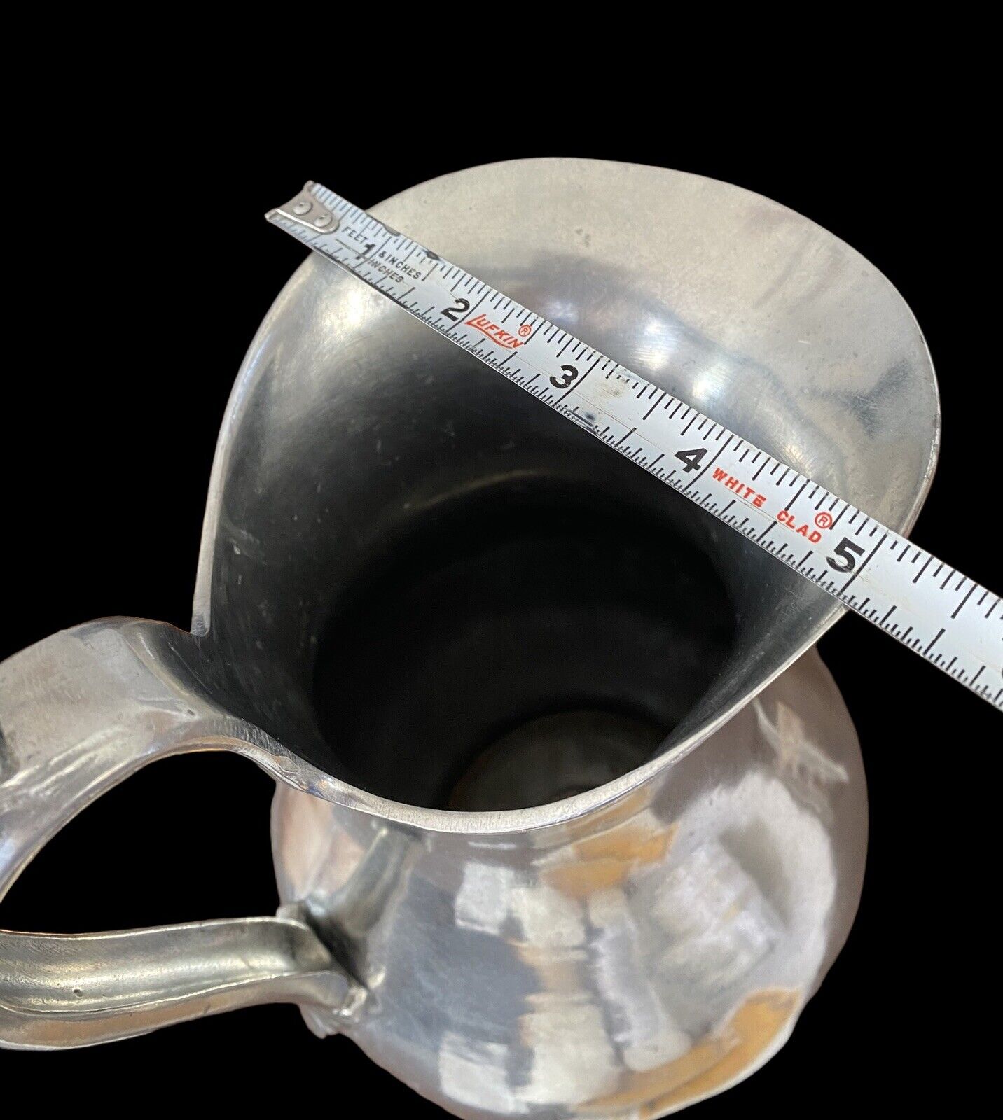 fluted pewter pitcher
