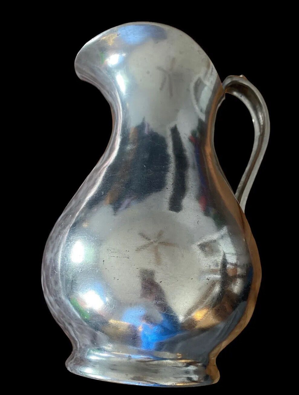 fluted pewter pitcher