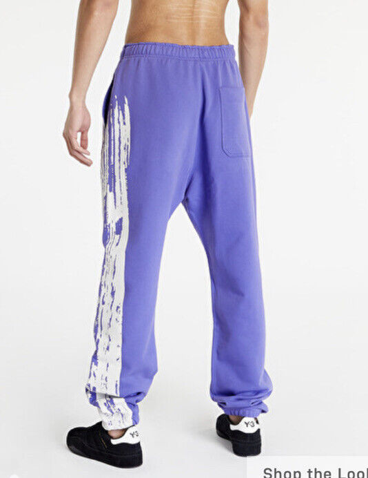 💯 % Authentic Y-3 GRAPHIC LOGO FRENCH TERRY PANTS IA3100 US XS PURPLE