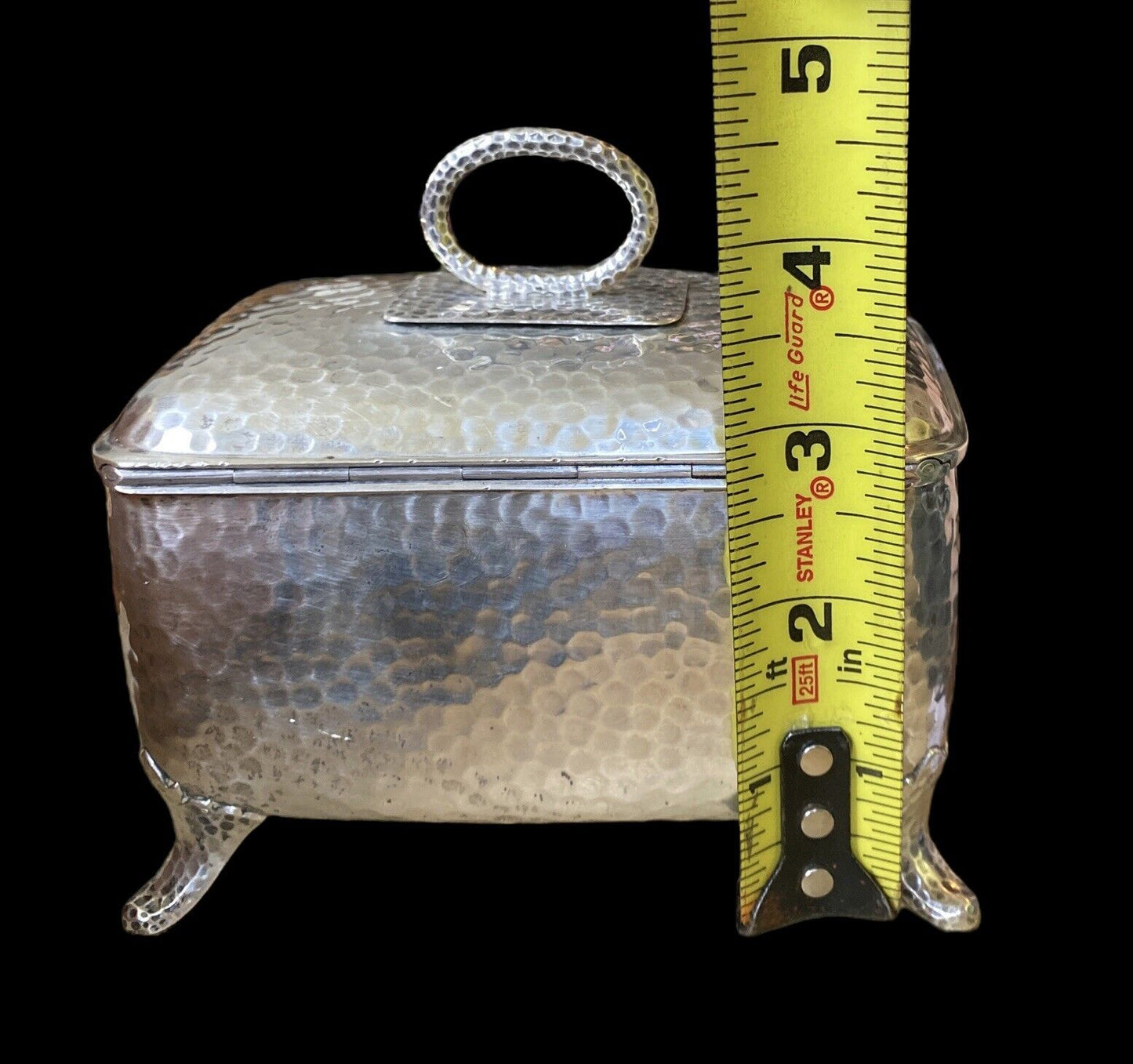 Unique Antique 800 Silver Lazarous Posen Big Box Hallmarked Monogrammed B.