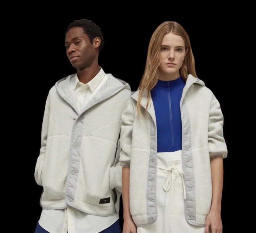 💯 % Authentic Y-3 FLEECE JACKET HZ8824 Cream White US L