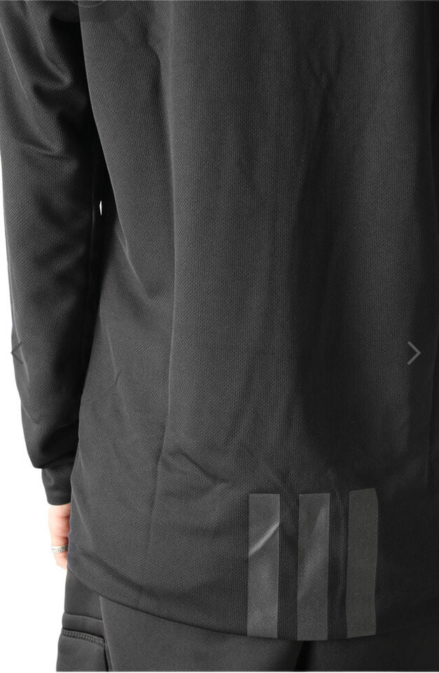 💯 % Authentic Yohji Yamamoto Y-3 CE9474 Black LS Tee "Brand With Three Stripes