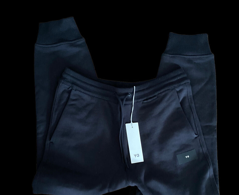 💯 % Authentic Organic Cotton Terry FT CUF PANT Y3 H44799 BLACK