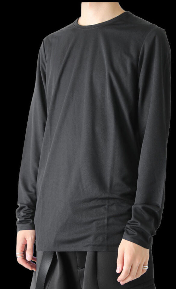 💯 % Authentic Yohji Yamamoto Y-3 CE9474 Black LS Tee "Brand With Three Stripes