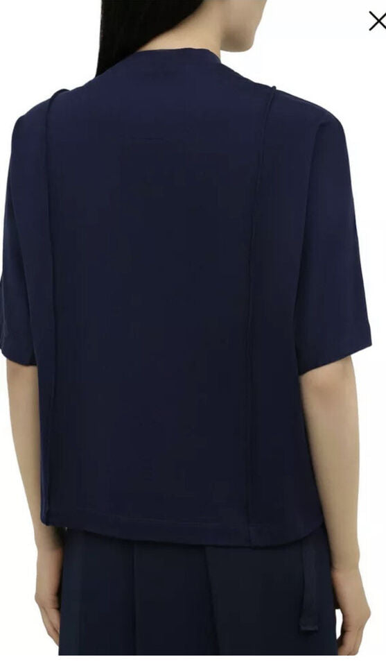 💯 % Authentic y3 Classic Tonal Logo T-Shirt Blue Us S GV0317 Woman