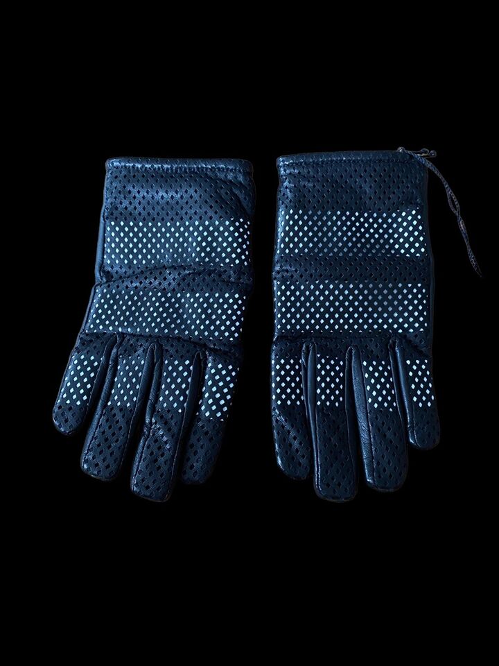 Authentic y3 Yohji Yamamoto Women’s Luxury Leather Gloves Black/White Us M