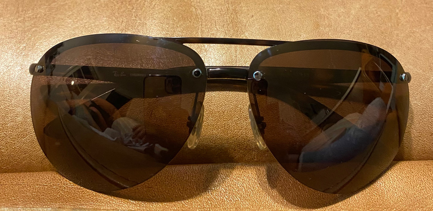 💯% Authentic RAY-BAN RB4294 Women’s Tortoise/Brown 
Chromance Aviator Sunglasses