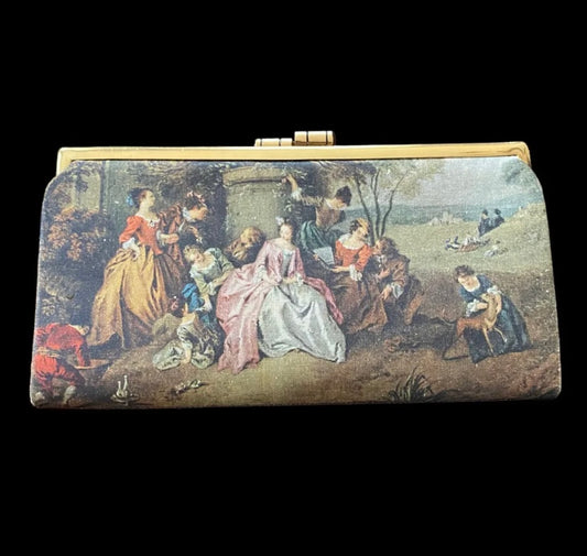 Vintage Italian Renaissance Printed Clutch Made By Tano