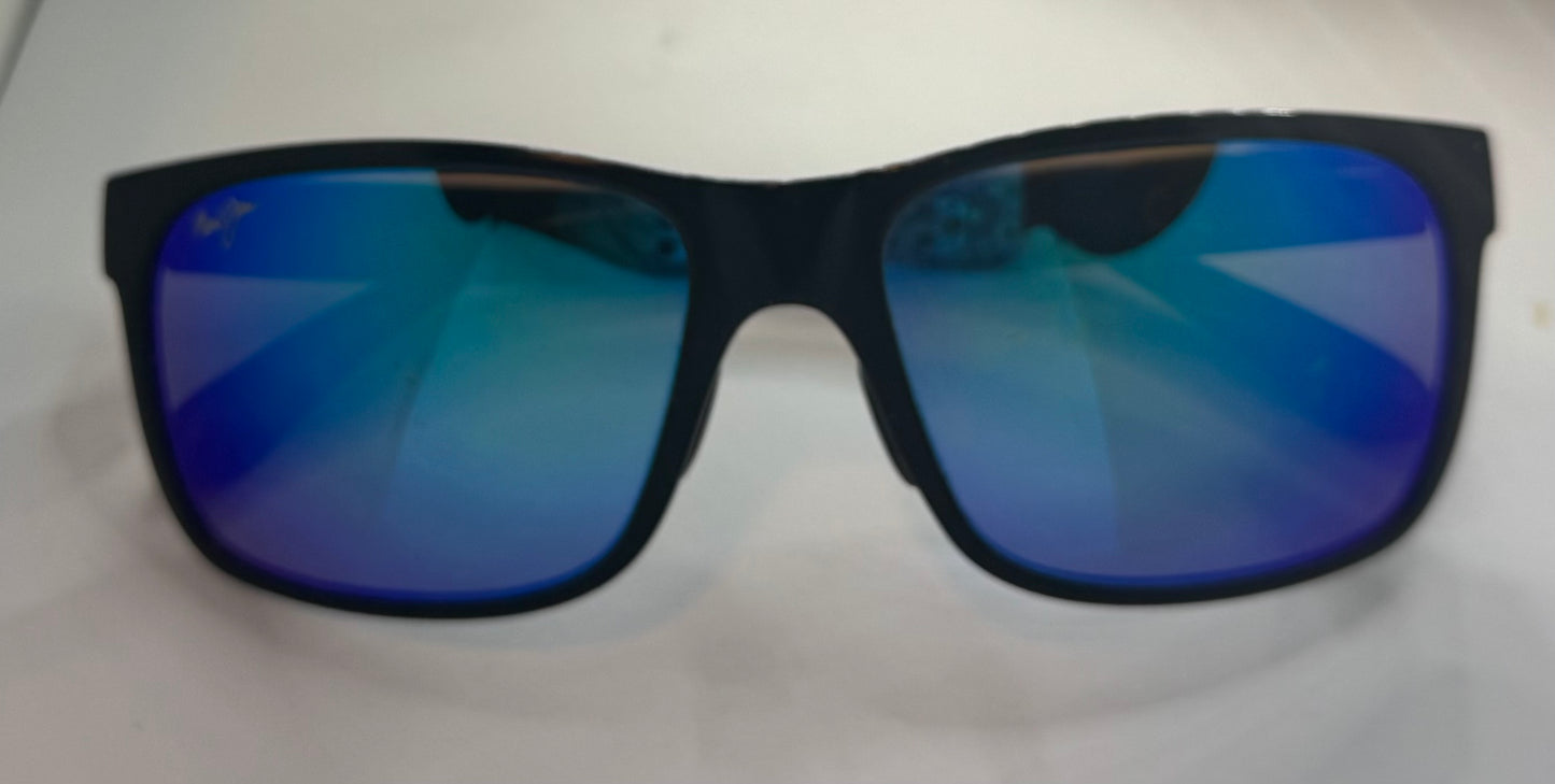 Maui Jim Red Sands mj432-2M Matte Black / Blue Hawaii Polarized Sunglasses – 59-17 140 – Made in Japan