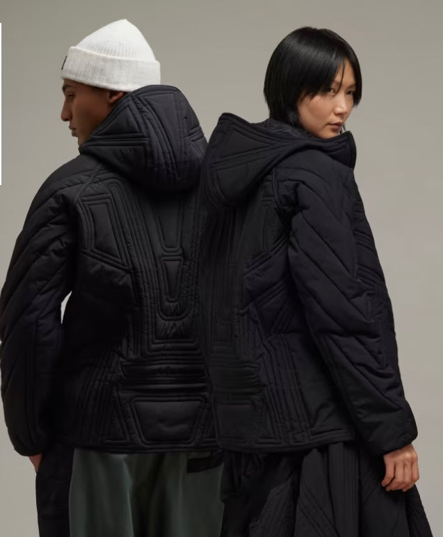 💯 % Authentic Yohji Yamamoto Y-3 Quilted Zip-Up Bomber Jacket - IL2061