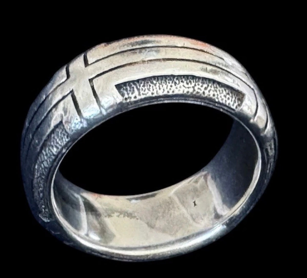 David Yurman Sterling Silver Southwest feather ring size 10