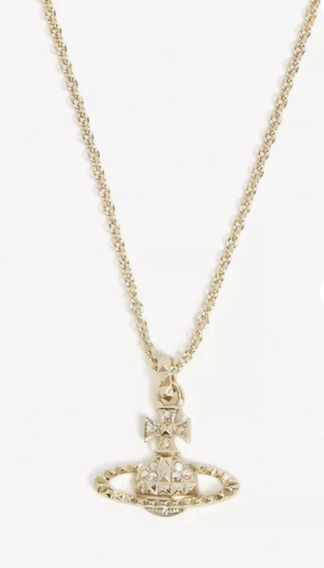 Vivienne Westwood Jewellery brass and cubic zirconia necklace