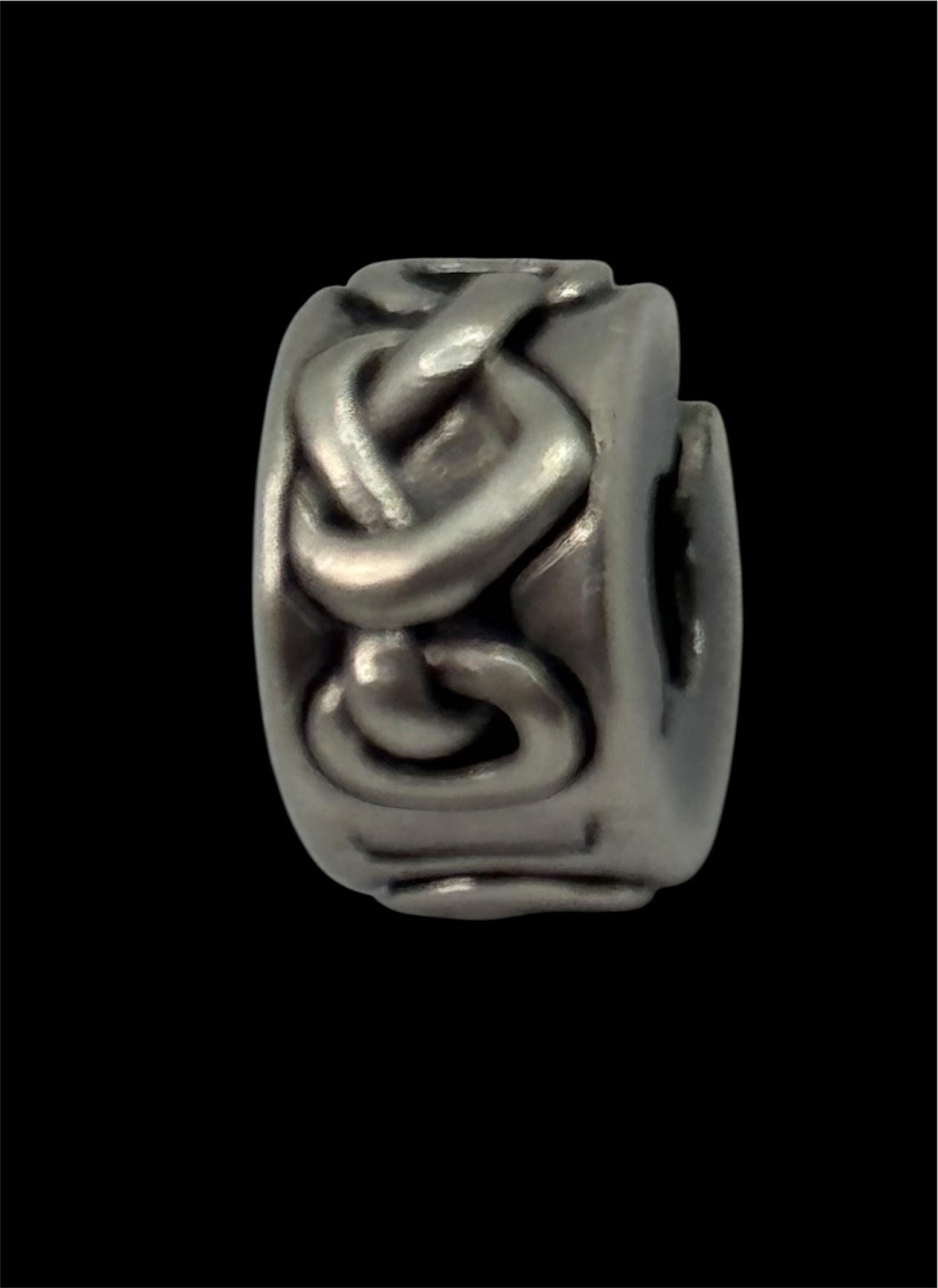 PANDORA Knotted Hearts Clip Charm - Compatible Moments Bracelets -
