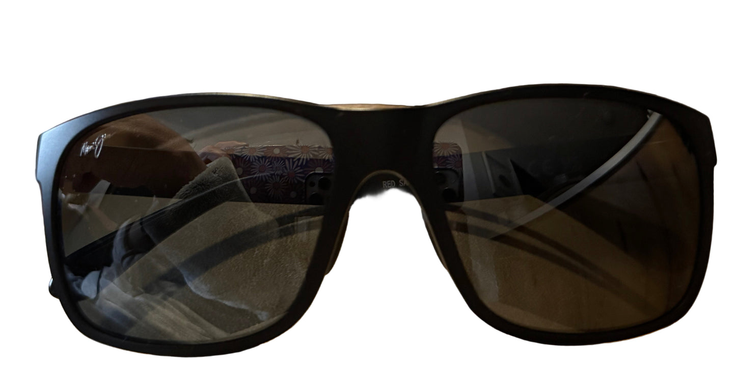 Maui Jim RED SANDS Sunglasses 432-2M Matte Black / Neutral 59-17 140 Made in Japan