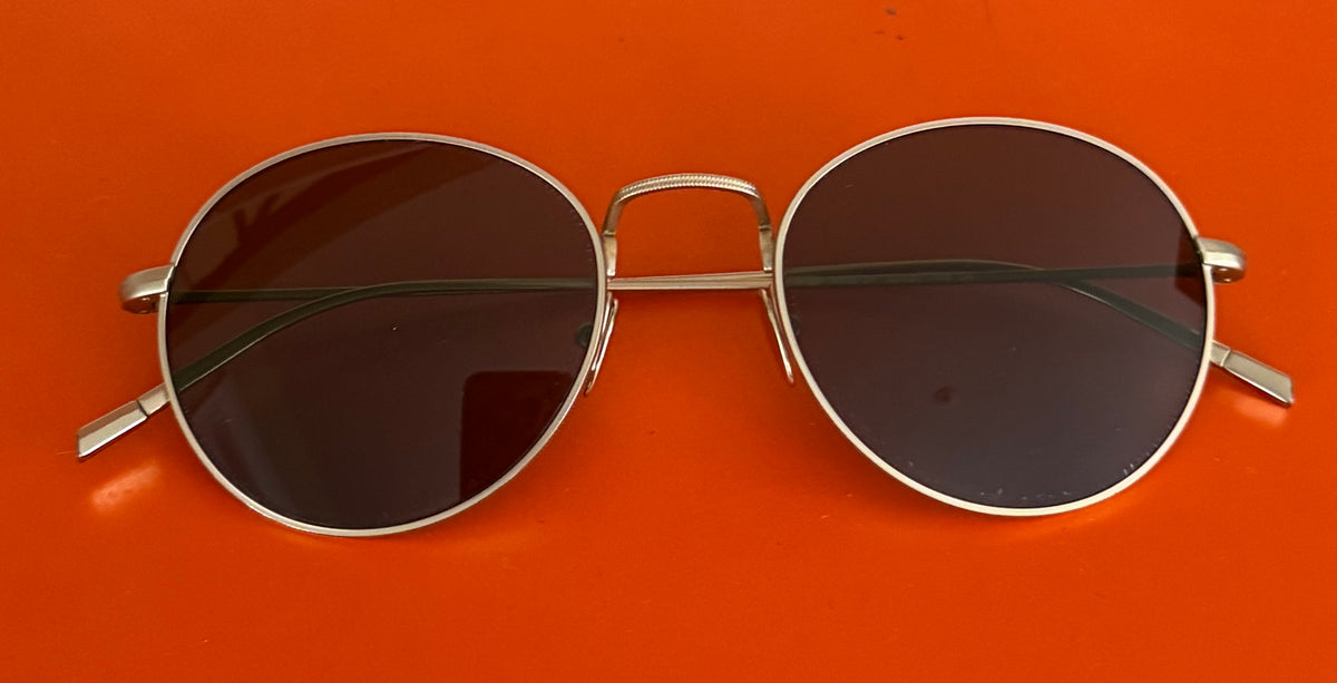 Pre-Loved Giorgio Armani Gold Sunglasses AR6125 3002/2A 62-20 145 2N Made in Italy A