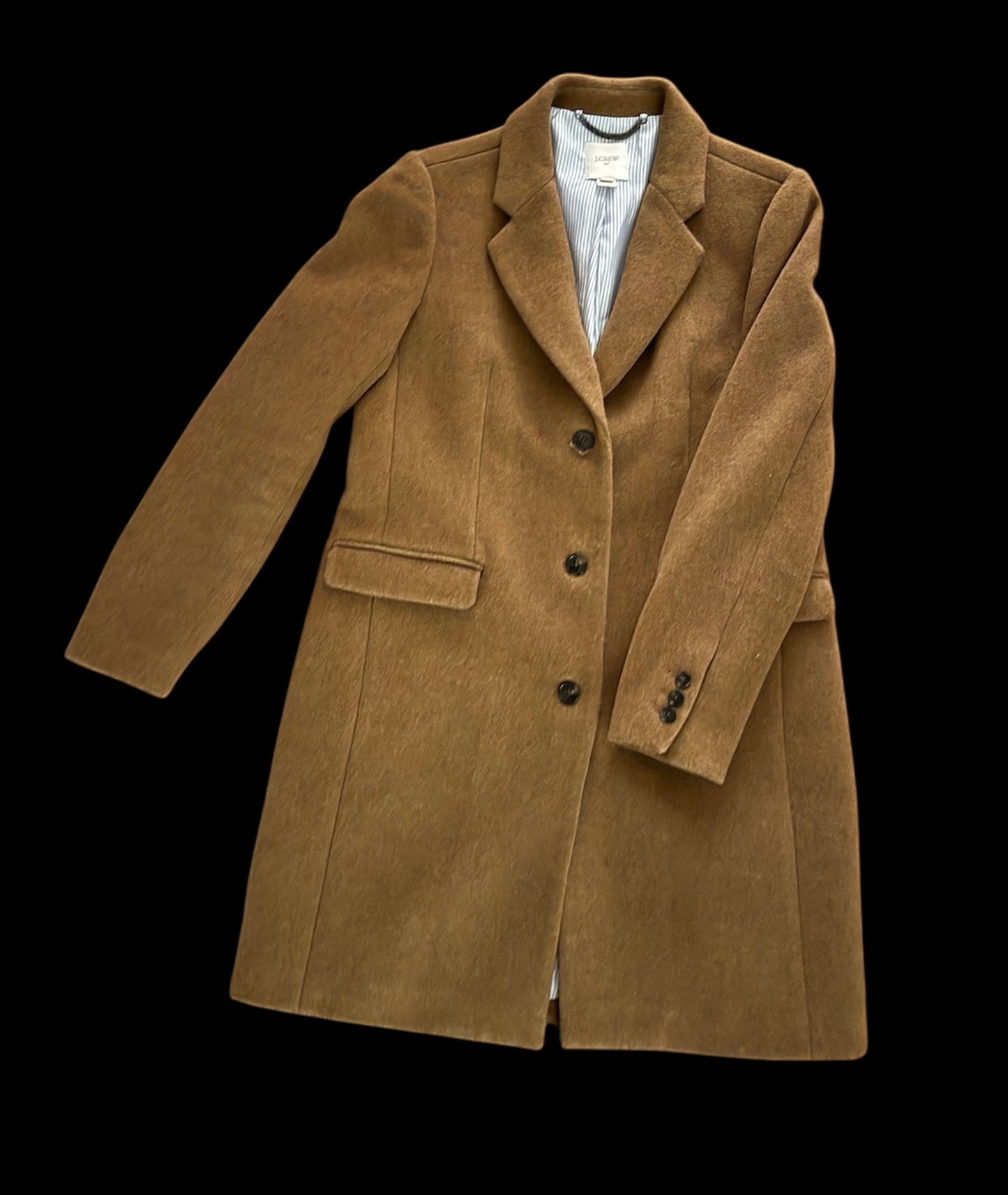 JCrew Wood Caramel Coat Jacket Style E6228 SZ 10