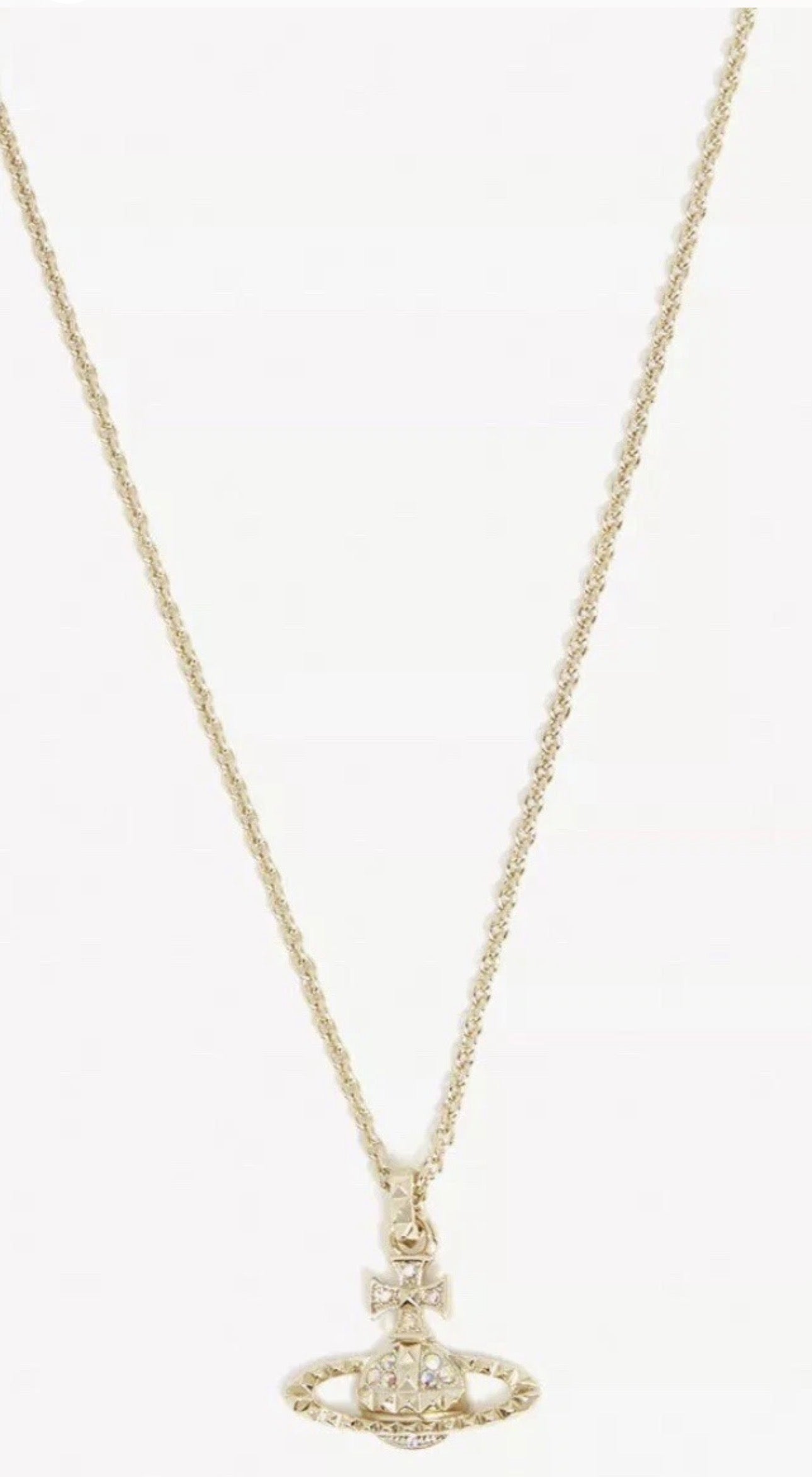 Vivienne Westwood Jewellery brass and cubic zirconia necklace