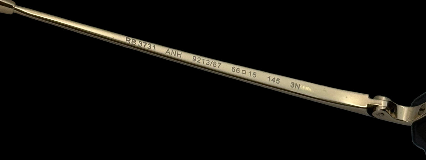 Ray-Ban RB3731 Anh GeometricLight GoldSunglasses Bio-Based 66-15 145 3N Gold/Grey