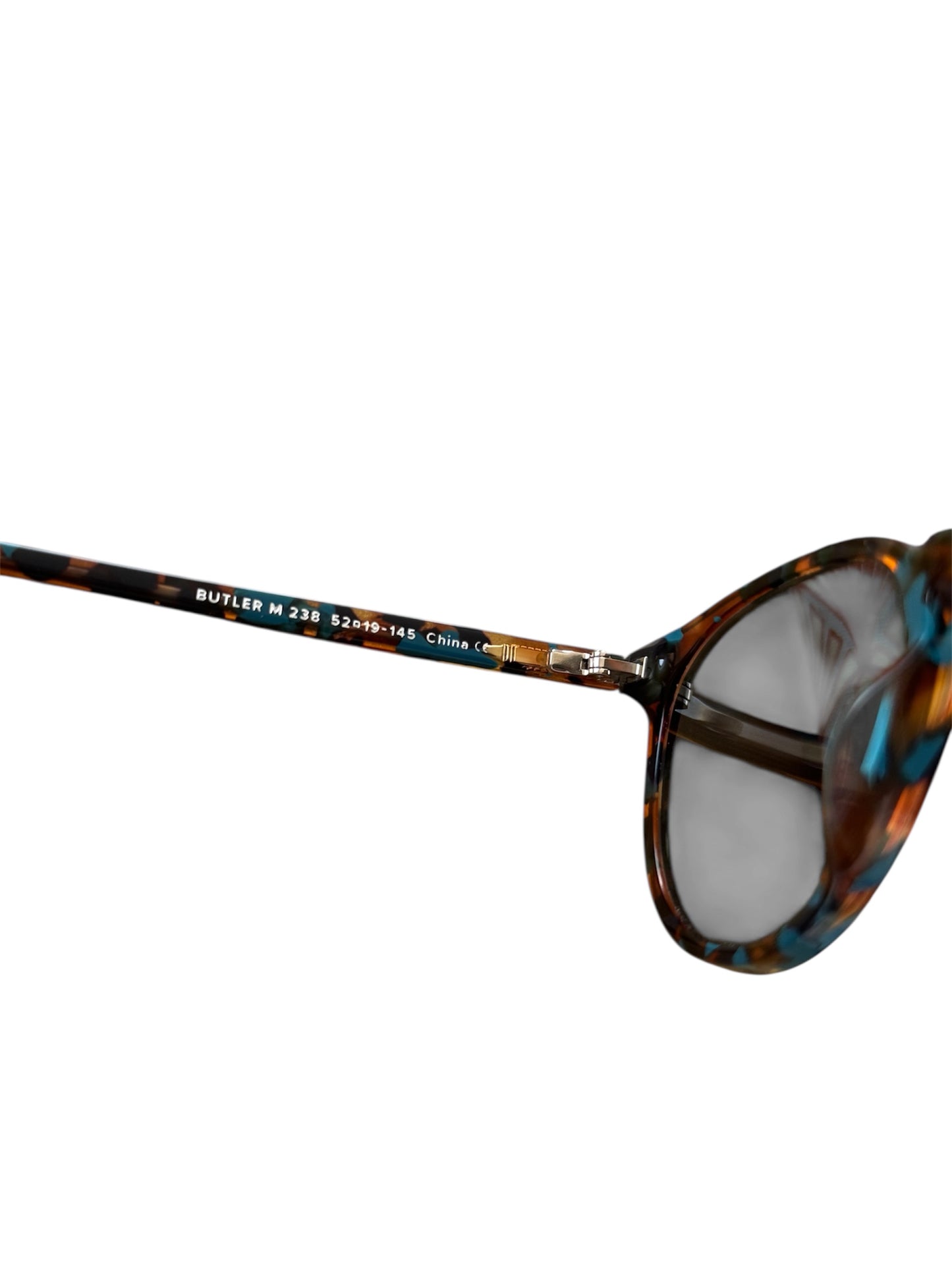 Warby Parker Eyeglasses Butler M 238 Teal Tortoise Panto Frame 52- 19 145