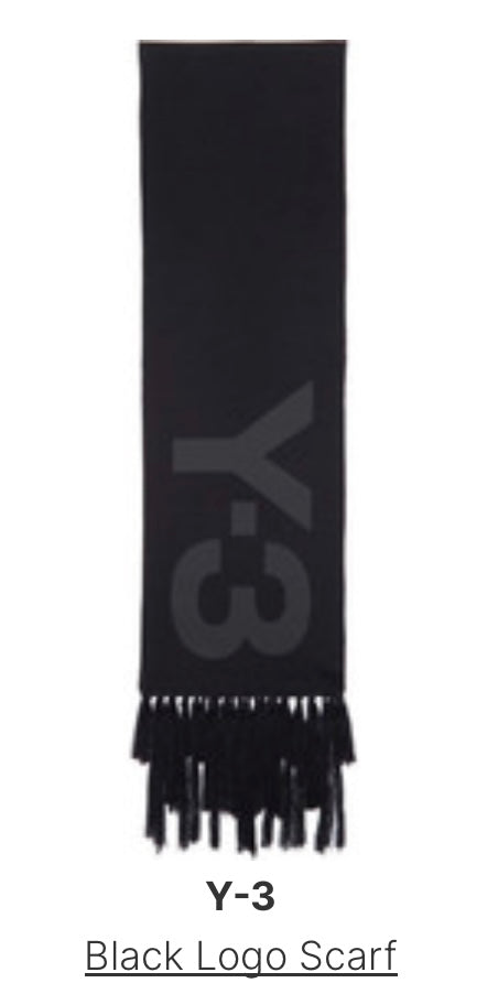 DTJ Retail Y-3 Logo Scarf B34668 | Authentic Yohji Yamamoto