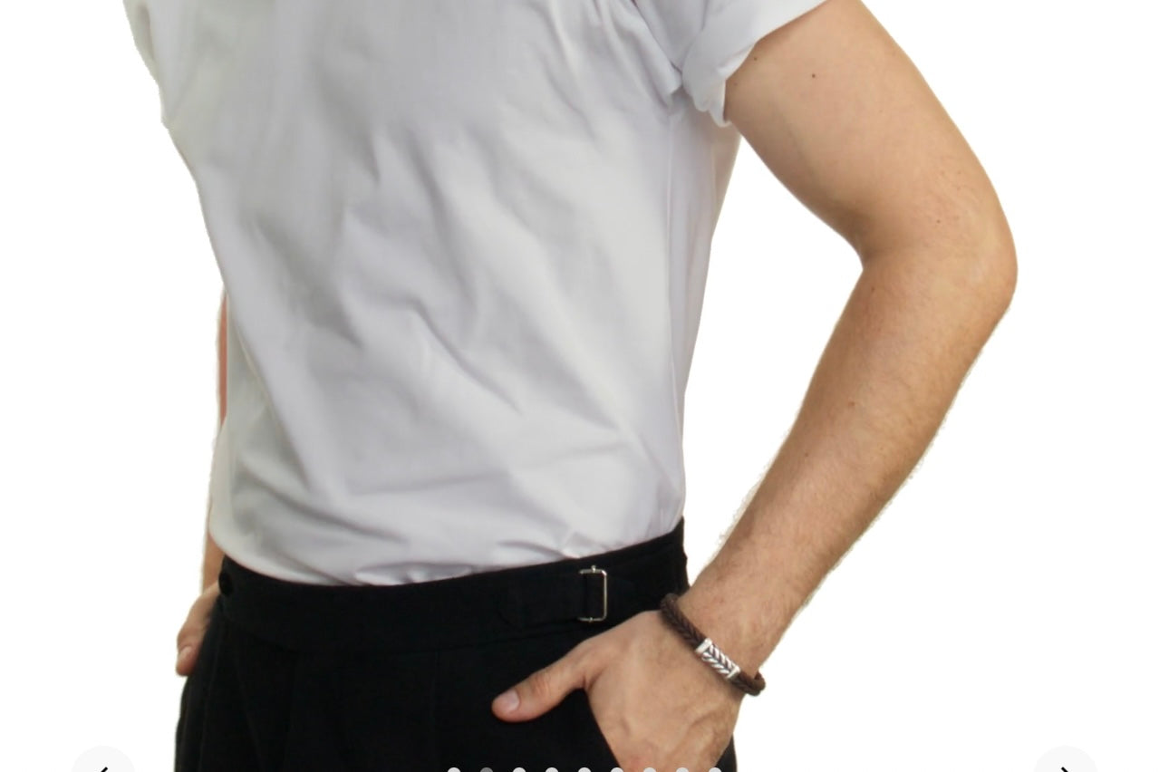 Men's David Yurman Chevron Black Rubber Link Bracelet