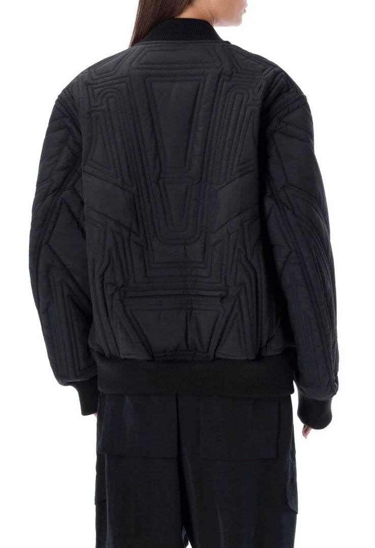 💯 % Authentic Yohji Yamamoto Y-3 Quilted Zip-Up Bomber Jacket - IL2061