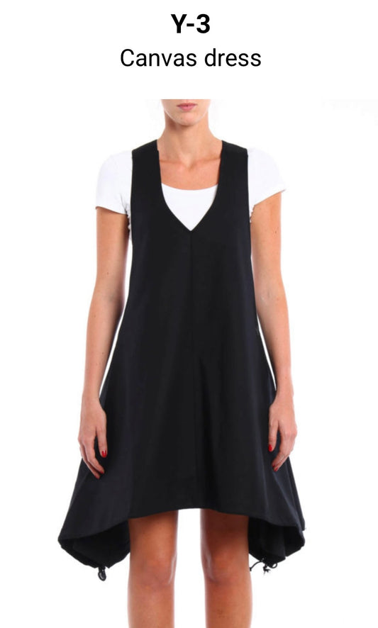 Y3 Yohji Yamamoto Canvas Dress B47594 Black/White Us M