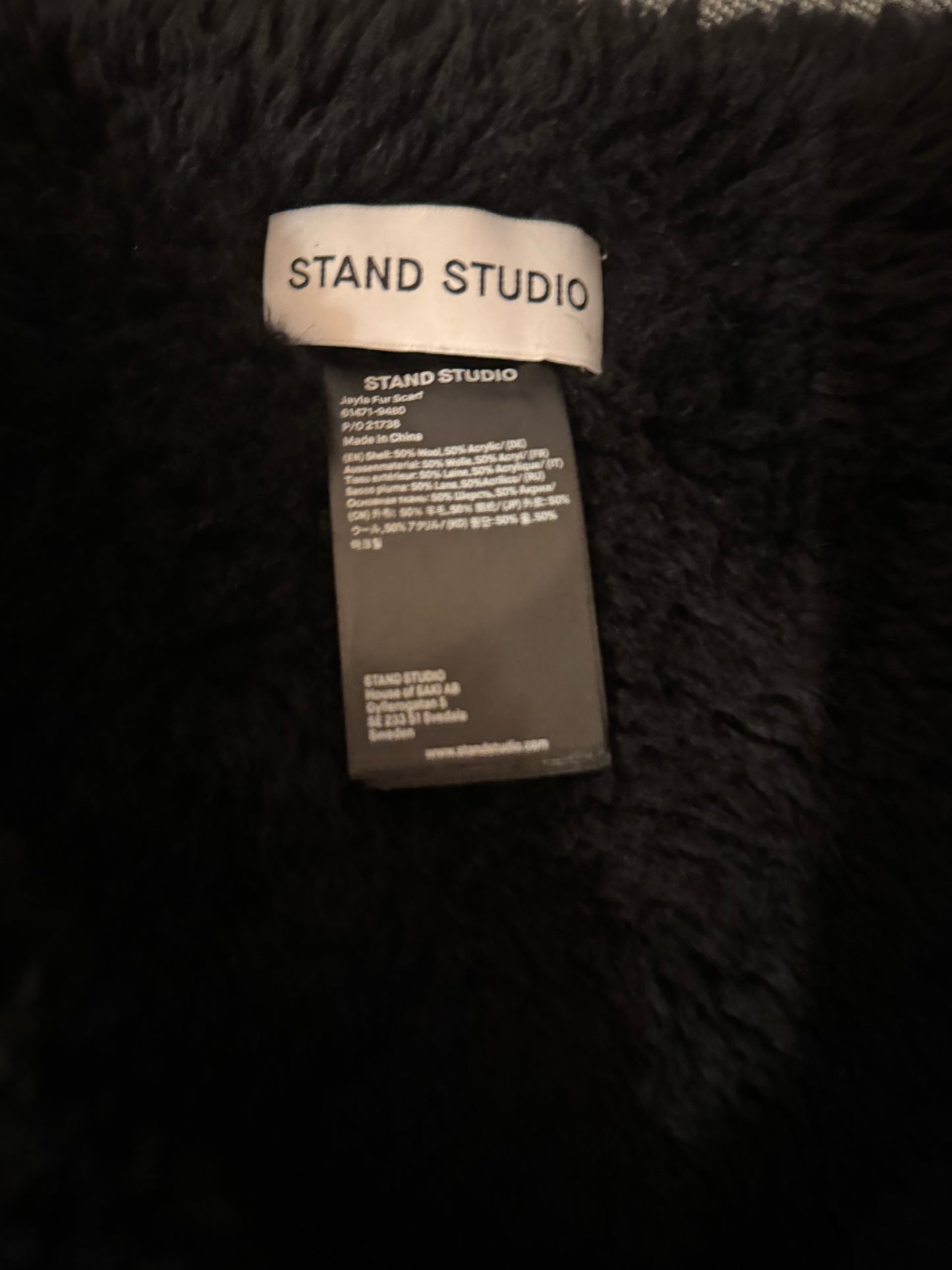 Jayla Wool-blend Faux Fur Scarf